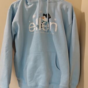 Light Blue Hoodie with Snowman Design